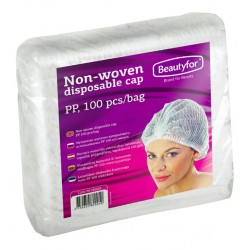 Disposable Non-woven White Pleated Mob Caps 14g/m2 100psc