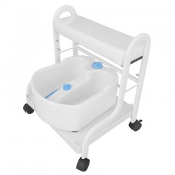 Pedicure trolley with bath SPA-103 white