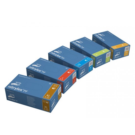 Nitrile Powder-free Blue Gloves M 200pcs.