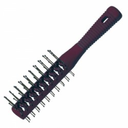 Double Sided Tunnel Hair Brush, purple