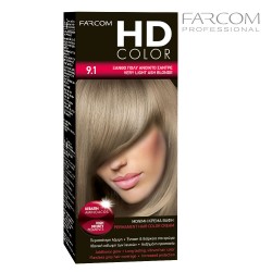 Farcom HDCOLOR hair coloring set 9.1-Very Light Ash Blonde