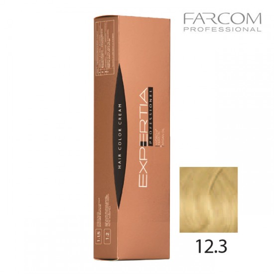 Farcom Expertia Professionel Permanent Hair Color Cream 100ml 12.3-VE Very light golden blonde