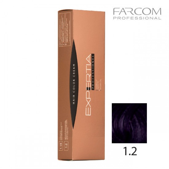 Farcom Expertia Professionel Permanent Hair Color Cream 100 ml 1.2-VIO Violet black