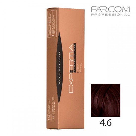 Farcom Expertia Professionel Permanent Hair Color Cream 100ml 4.6-RE Red brown