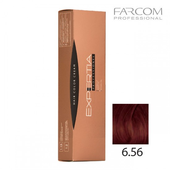 Farcom Expertia Professionel Permanent Hair Color Cream 100ml 6.56-DA Dark mahogany red blonde