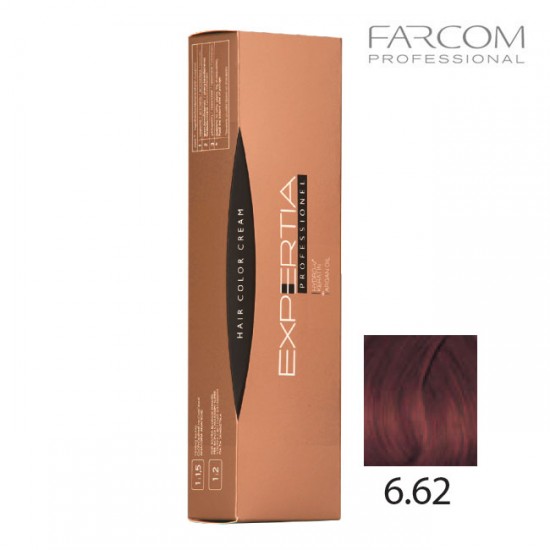 Farcom Expertia Professionel Permanent Hair Color Cream 100ml 6.62-DA Dark violet red blonde