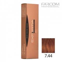 Farcom Expertia Professionel Permanent Hair Color Cream 100ml 7.44-IN Intense copper blonde