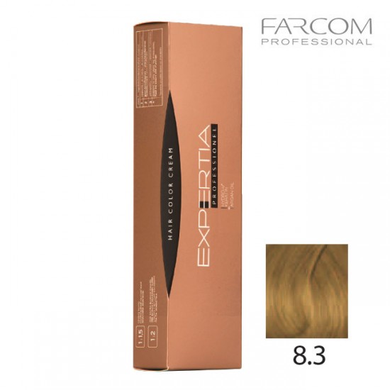 Farcom Expertia Professionel Permanent Hair Color Cream 100ml 8.3-LIG Light golden blonde