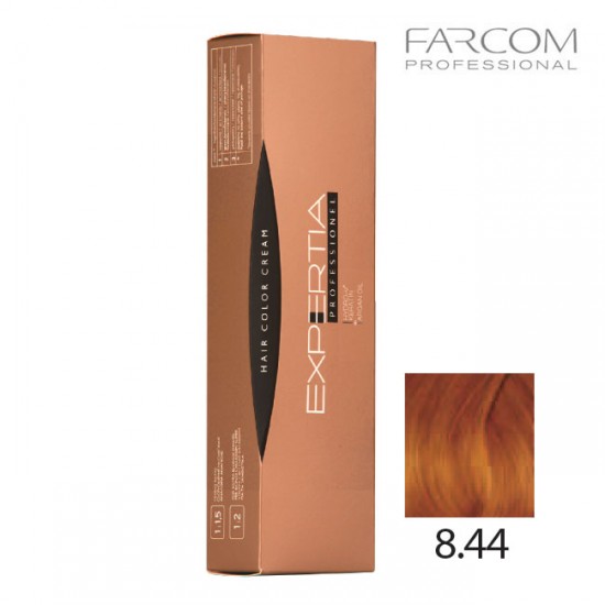 Farcom Expertia Professionel Permanent Hair Color Cream 100ml 8.44-IN Intense light copper blonde
