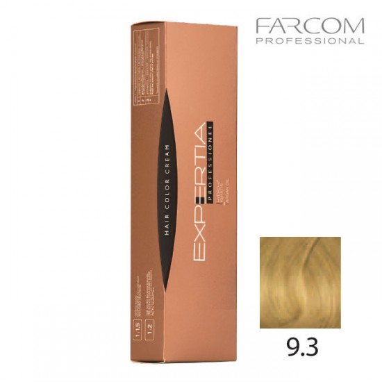 Farcom Expertia Professionel Permanent Hair Color Cream 100ml 9.3-VE Very light golden blonde