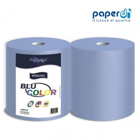 Industrial paper 2 rolls x 800 sheets x 192m BOBBINA BLUE