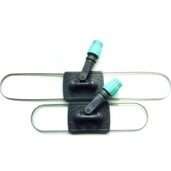 Mop holder metall/PVC 40cm grey/green
