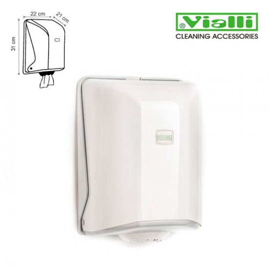 Paper Towel Dispenser Centerfeed Vialli OG1 white