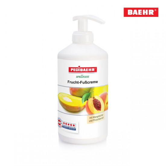 Pedibaehr Frucht-Fußcreme krēms kājām ar mango-persiku 500ml ar dozatoru