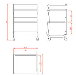 Beauty Salon Trolley with Shelves "1013"