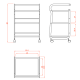 Beauty Salon Trolley with Shelves "1013" Beauty Salon Trolley with Shelves "1013"