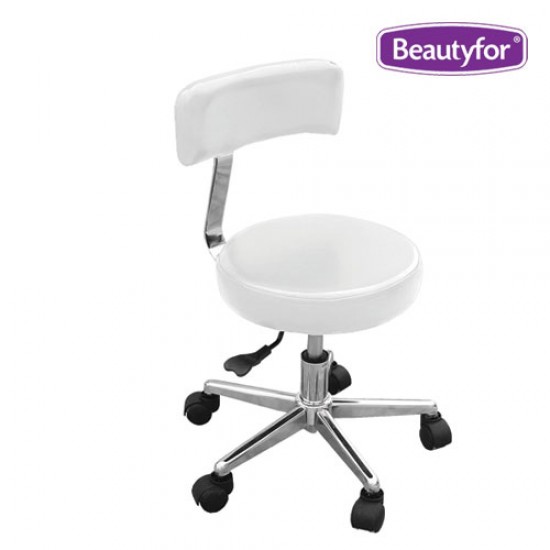 Salon stool SPA-109 white