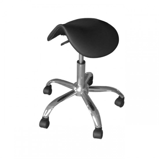 Beautician Saddle Stool black