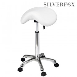 Silver Fox Saddle-shaped Stool 1022A White