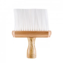 Neck brush with wooden handle