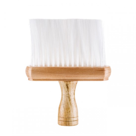 Neck brush with wooden handle
