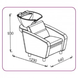 Shampoo Chair in Brown or Black unit 556