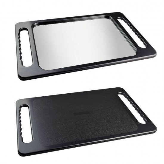 Hairdressing mirror with double handles