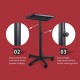 Portable metal tray for instruments T-011