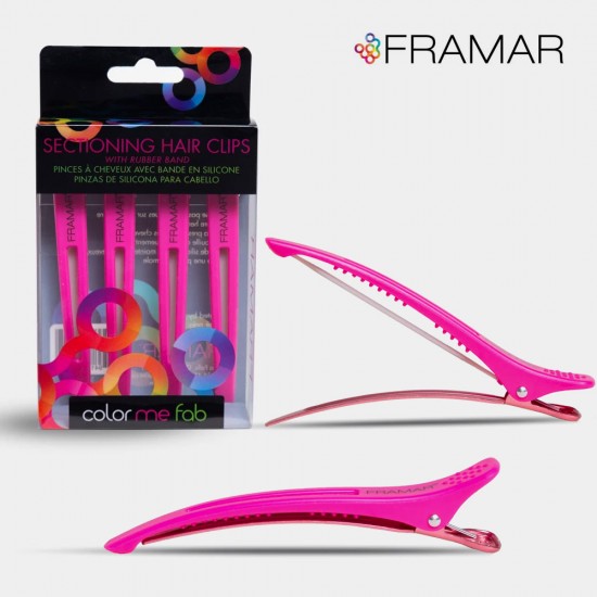 Framar Sectioning Hair 4 Pink Clips
