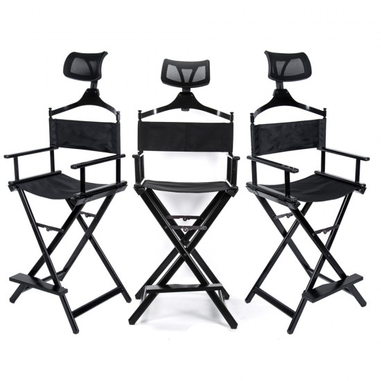Chair for make-up KC-CH03, black, with headrest