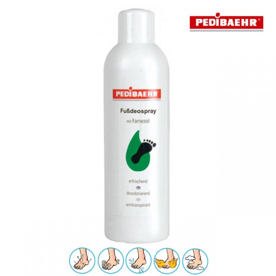Pedibaehr Fußdeospray izsmidzinātājs svīstošām kājām ar farnezolu 1L