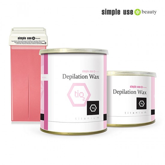 Pink wax with Titanum Dioxide, tin 800 ml