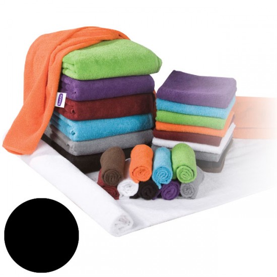 Terry towel 30x50cm black